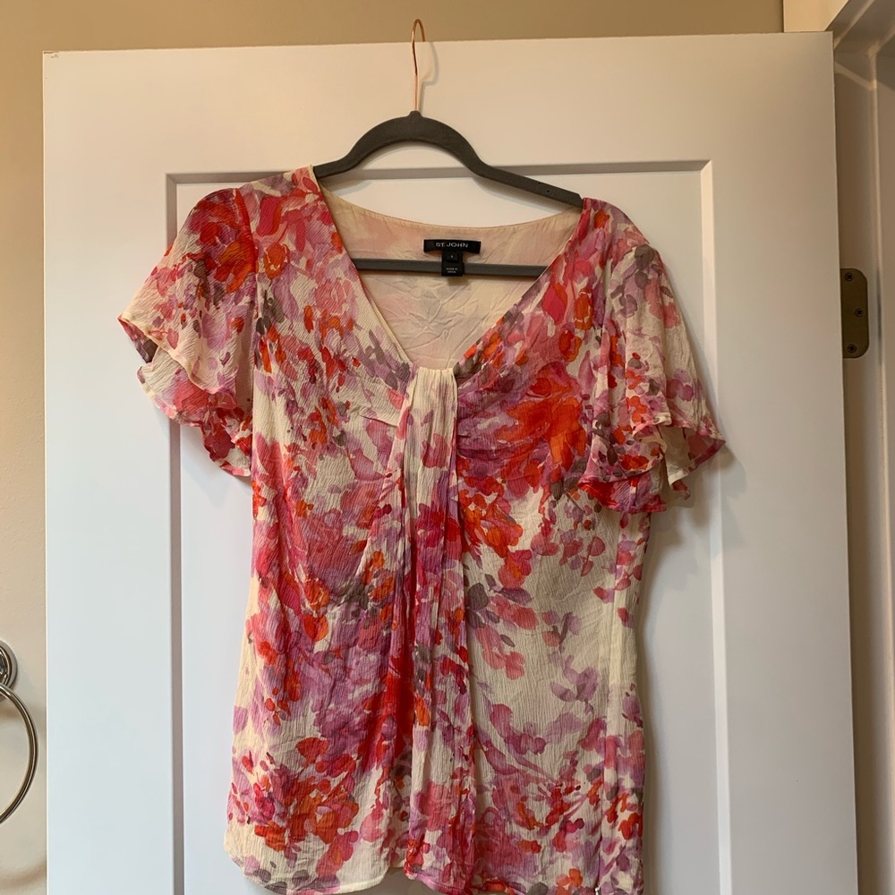 Multi color top by St. John!